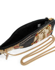Mary Frances Vintage Wine Beaded Crossbody Handbag