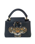 Louis Vuitton  Taurillon Capucines Trapped Leopard BB Black Shoulder Bag