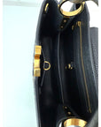 Louis Vuitton  Taurillon Capucines Trapped Leopard BB Black Shoulder Bag