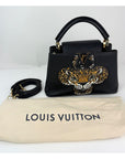 Louis Vuitton  Taurillon Capucines Trapped Leopard BB Black Shoulder Bag