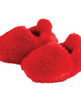 Plush Red Baby Slippers