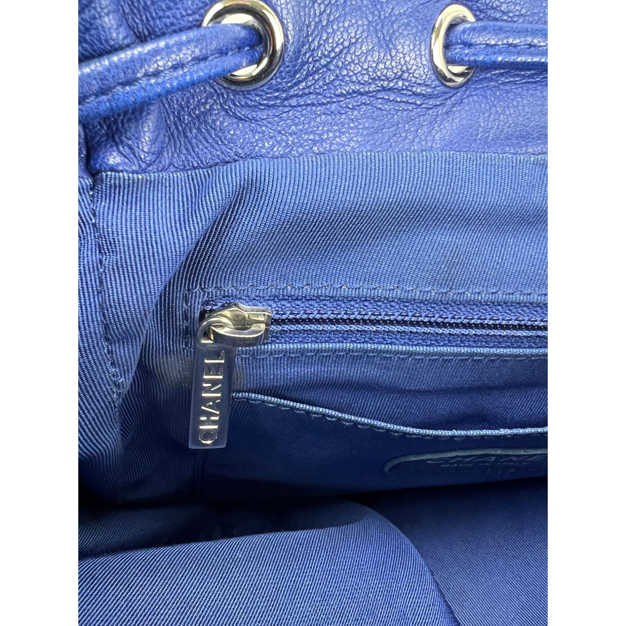 Chanel Lambskin Quilted Small Urban Spirit Blue Backpack