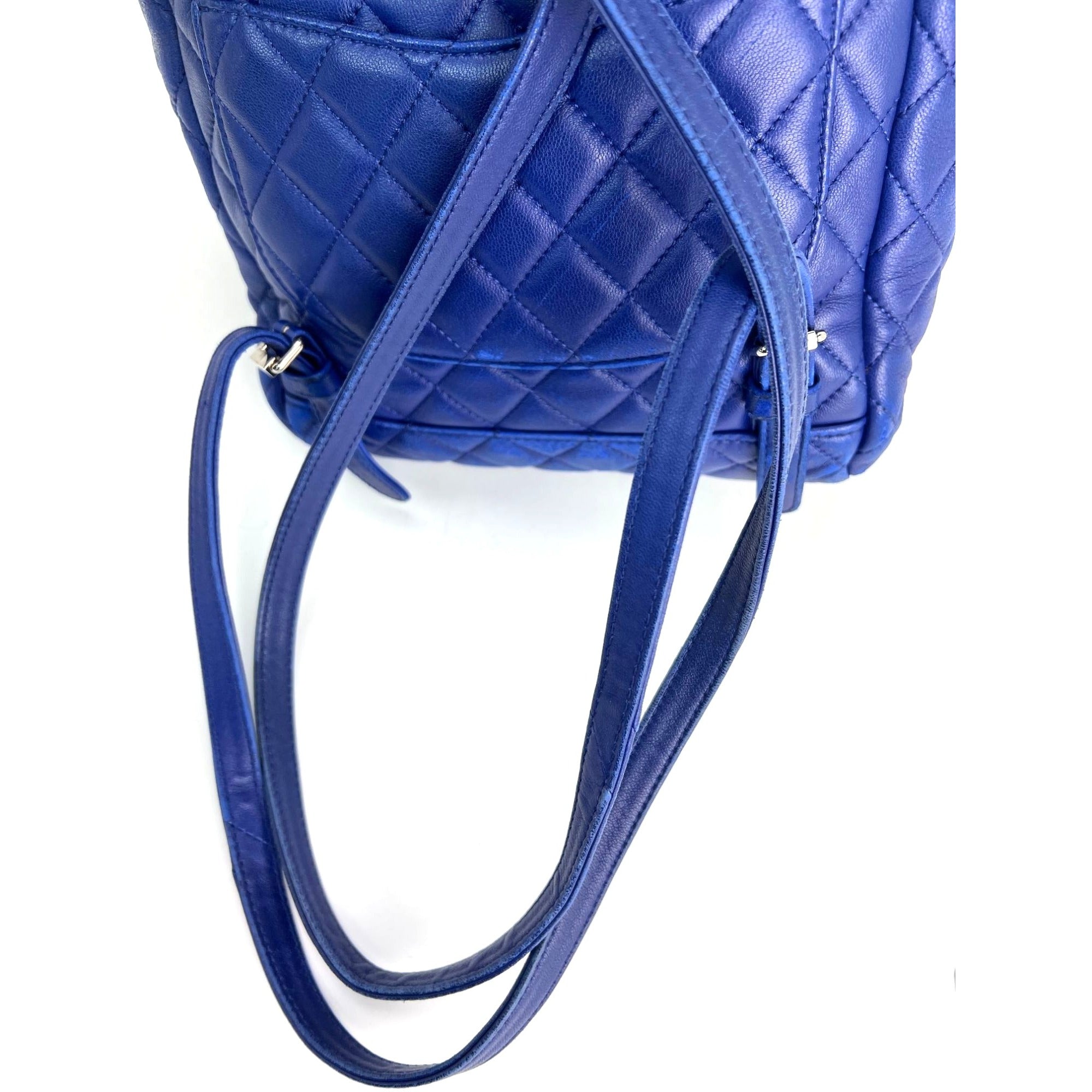 Chanel Lambskin Quilted Small Urban Spirit Blue Backpack