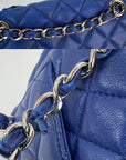 Chanel Lambskin Quilted Small Urban Spirit Blue Backpack