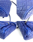 Chanel Lambskin Quilted Small Urban Spirit Blue Backpack