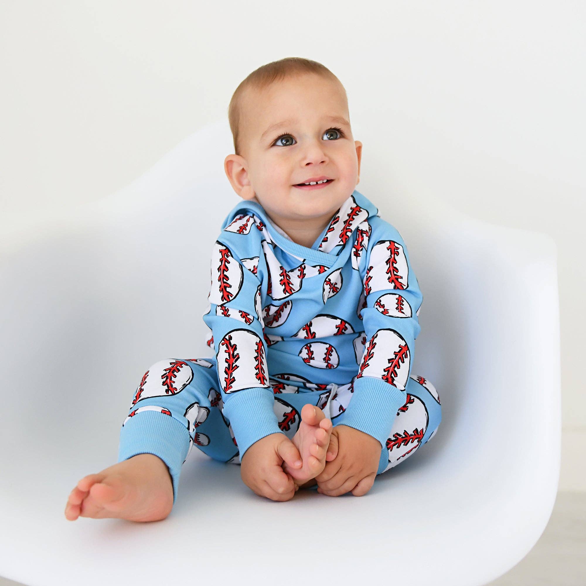 Children Kids Clothing Sweatsuit 2PC Hoodie Set Bambino Baseball