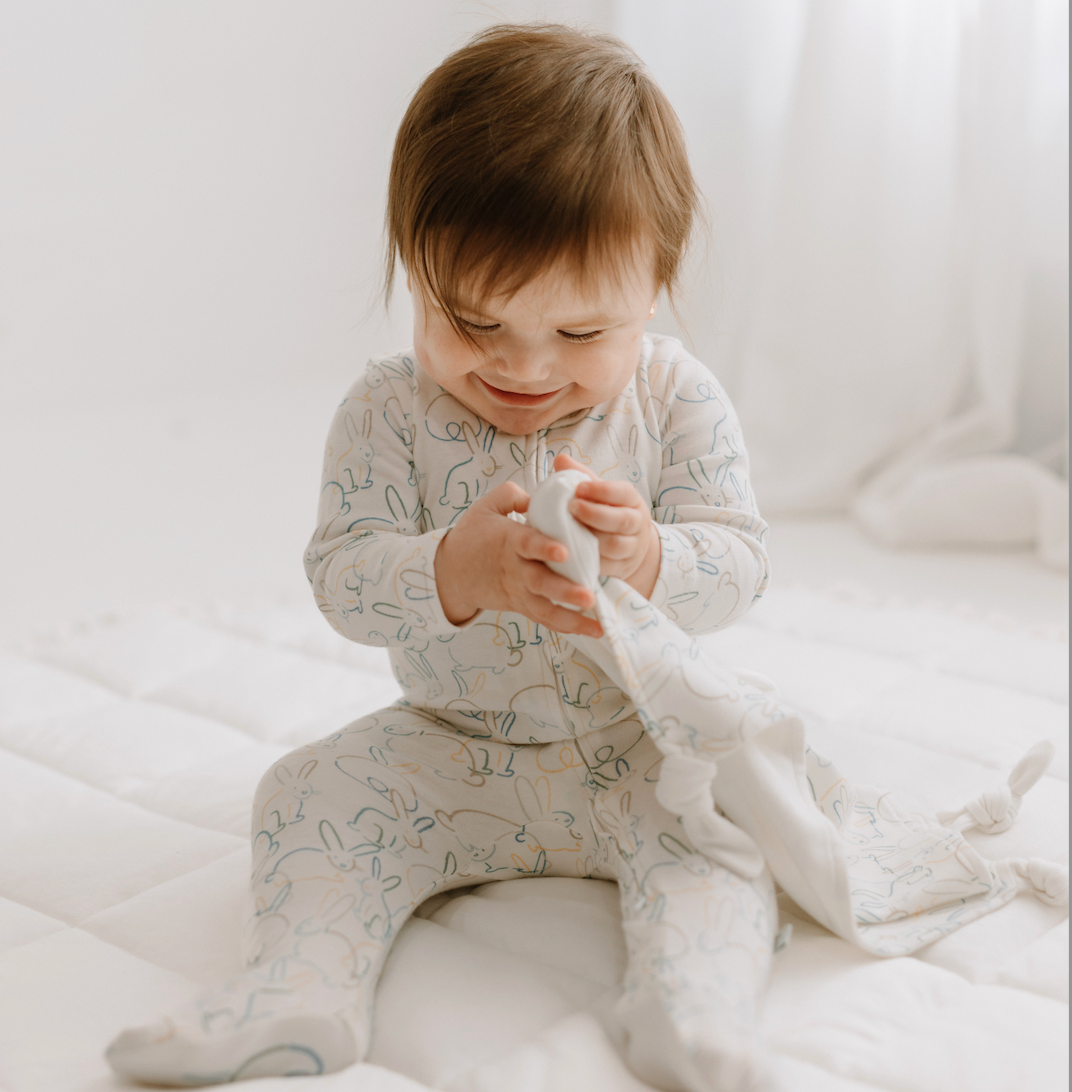 finn + emma Organic Cotton Bunny Footie
