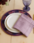 Passion Bloom Caracol Handwoven Iraca Placemat - Lilly Pulitzer inspired style