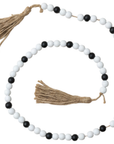 Black And White Beaded Farmhouse Garland