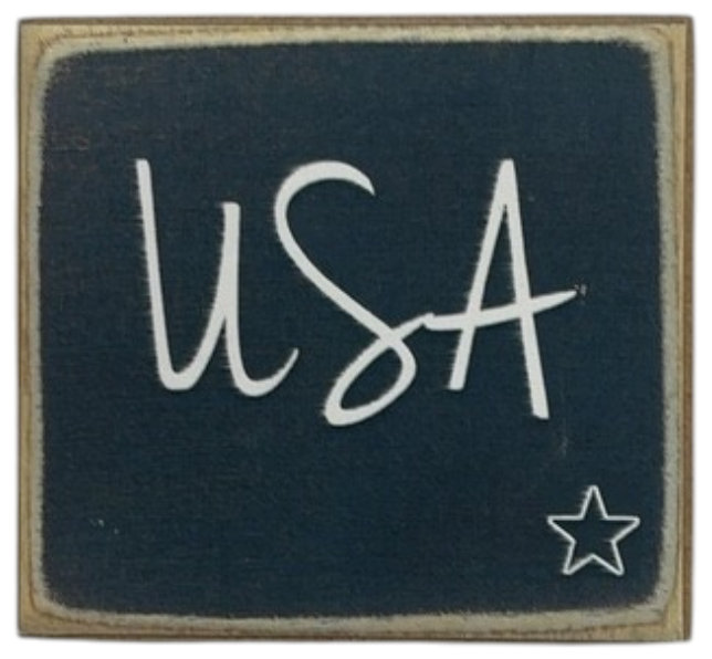 USA Block Sign