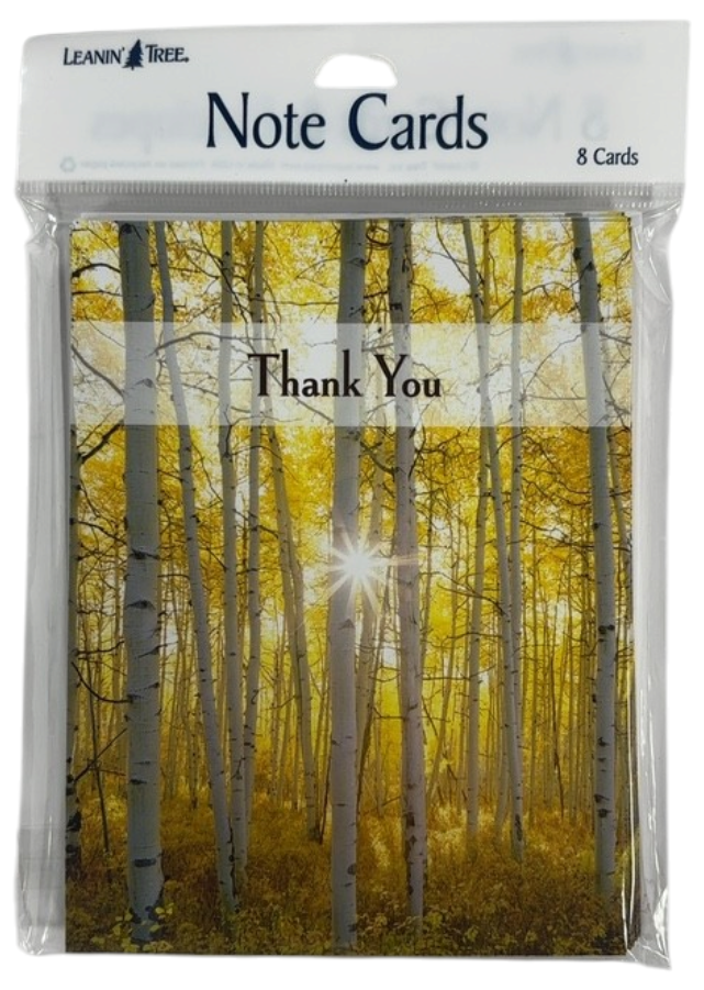 Birch Tree Thank You Note Cards Set
