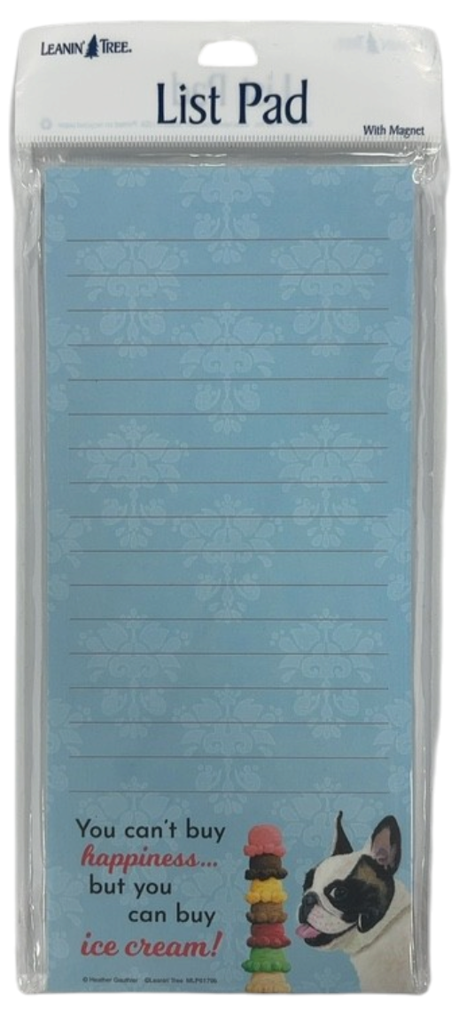 Ice Cream And Dog Magnetic List Pad