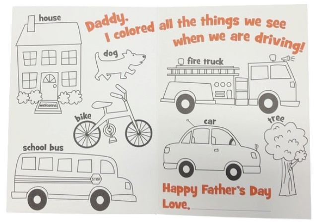 Father's Day Coloring Card (Daddy)