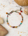 Jasper, Czech Glass and Turquoise Bracelet