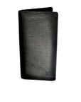 LOUIS VUITTON Epi Brazza Long Black Leather Wallet