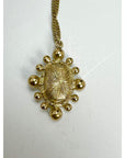 Chanel Crystal CC Necklace Gold Pearly Fashion Jewelry