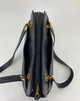 CHANEL Vintage Black Caviar Leather CC Zip Tote Shoulder Bag w/added insert  Pre owned