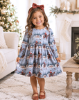 Cowgirl Christmas Girls Dress – Soft Bamboo Holiday Style