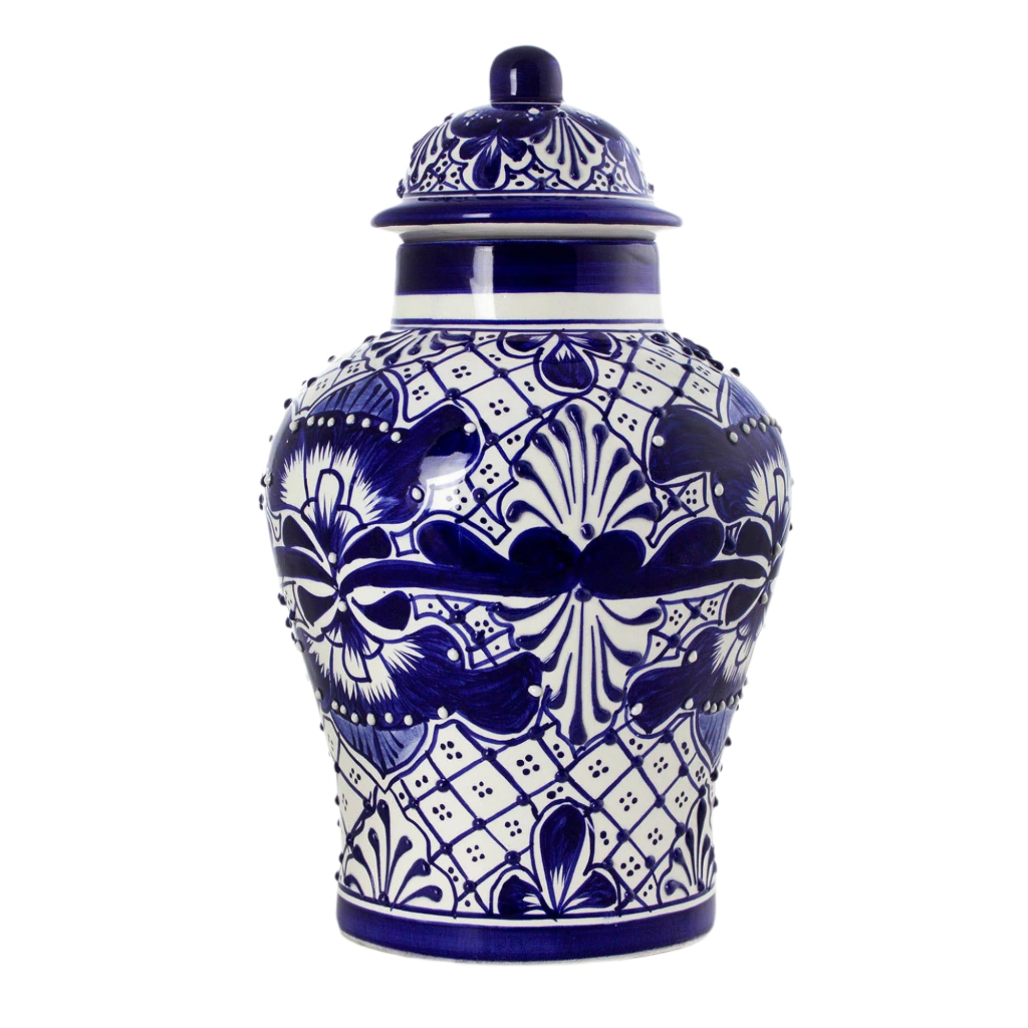 NOVICA Handmade Cobalt Ceramic Jar