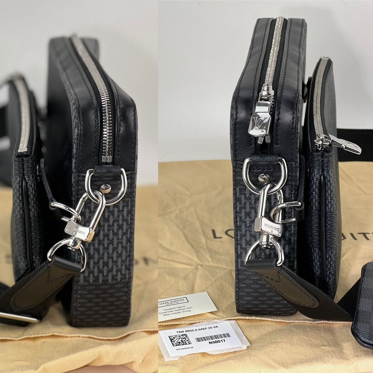 LOUIS VUITTON Trio Messenger Damier Graphite Men&#39;s Bag
