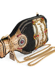 Mary Frances Vintage Wine Beaded Crossbody Handbag