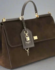 Dolce & Gabbana My Sicily Suede Top Handle Bag