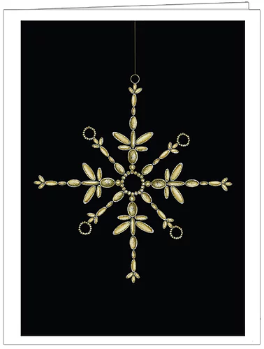 s.e. hagarman Swanky Snowflake Holiday Greeting Card