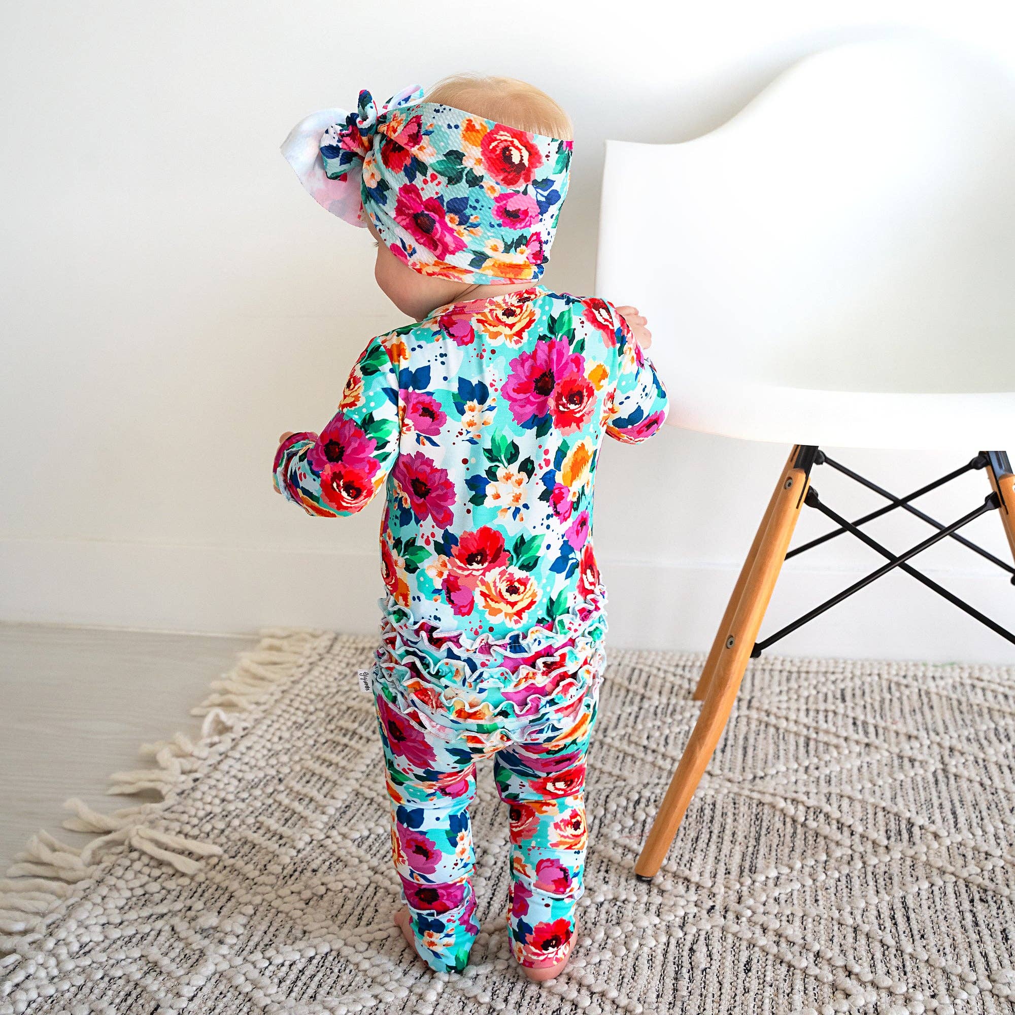 Maggie Ruffle Zip Bamboo Baby Zip Sleepies Little Outfit
