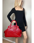 Isabella Fiore Red Patent Leather Hand bag