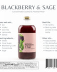 Blackberry & Sage Cocktail Mixer and Mocktail Mixer, 16 fl oz