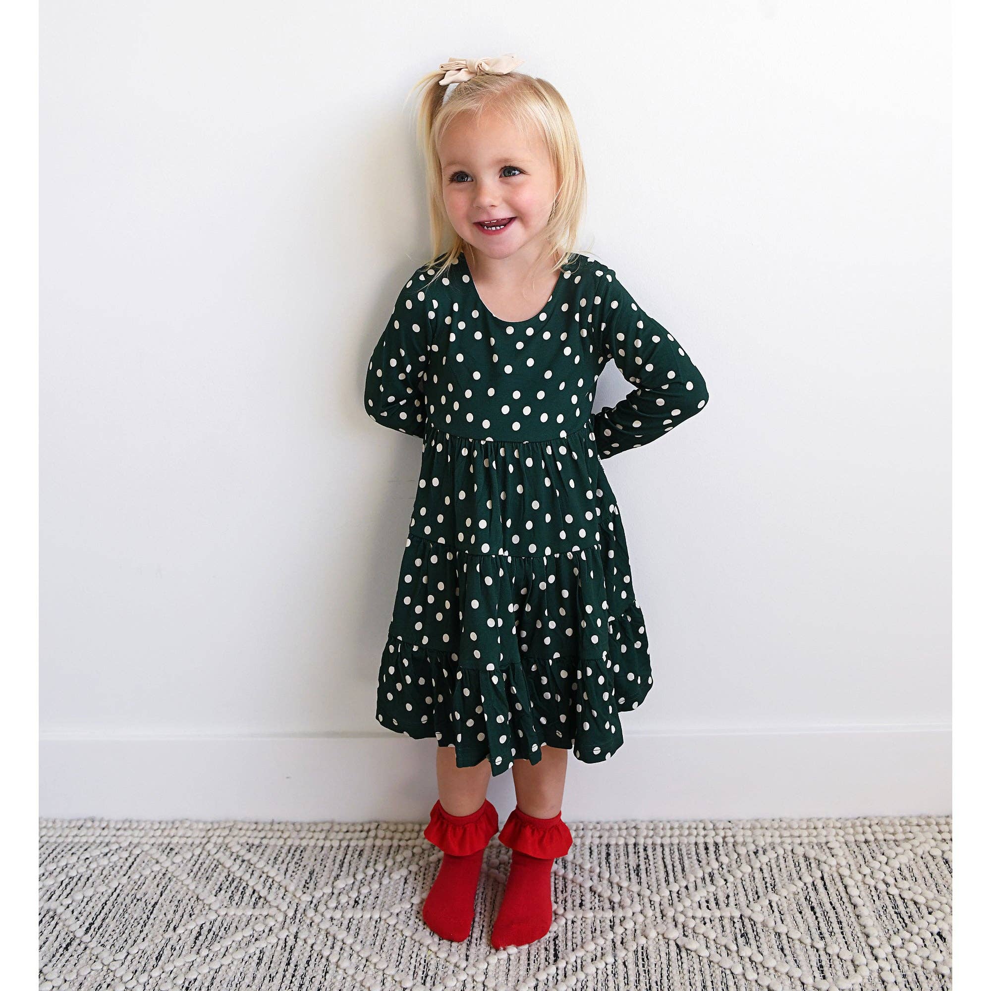 Bamboo Kids Girl Toddler Clothing Swing Dress Dottie