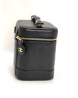 Chanel Vanity Cosmetic Case Black Caviar Leather Bag
