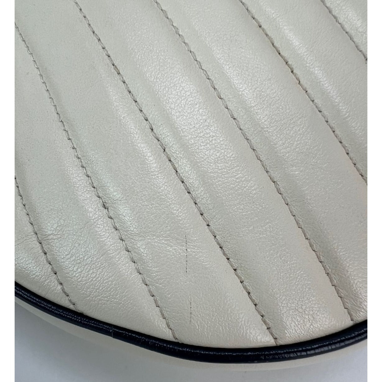 Gucci GG Azalea Matelasse Leather Round Mystic White Shoulder Bag