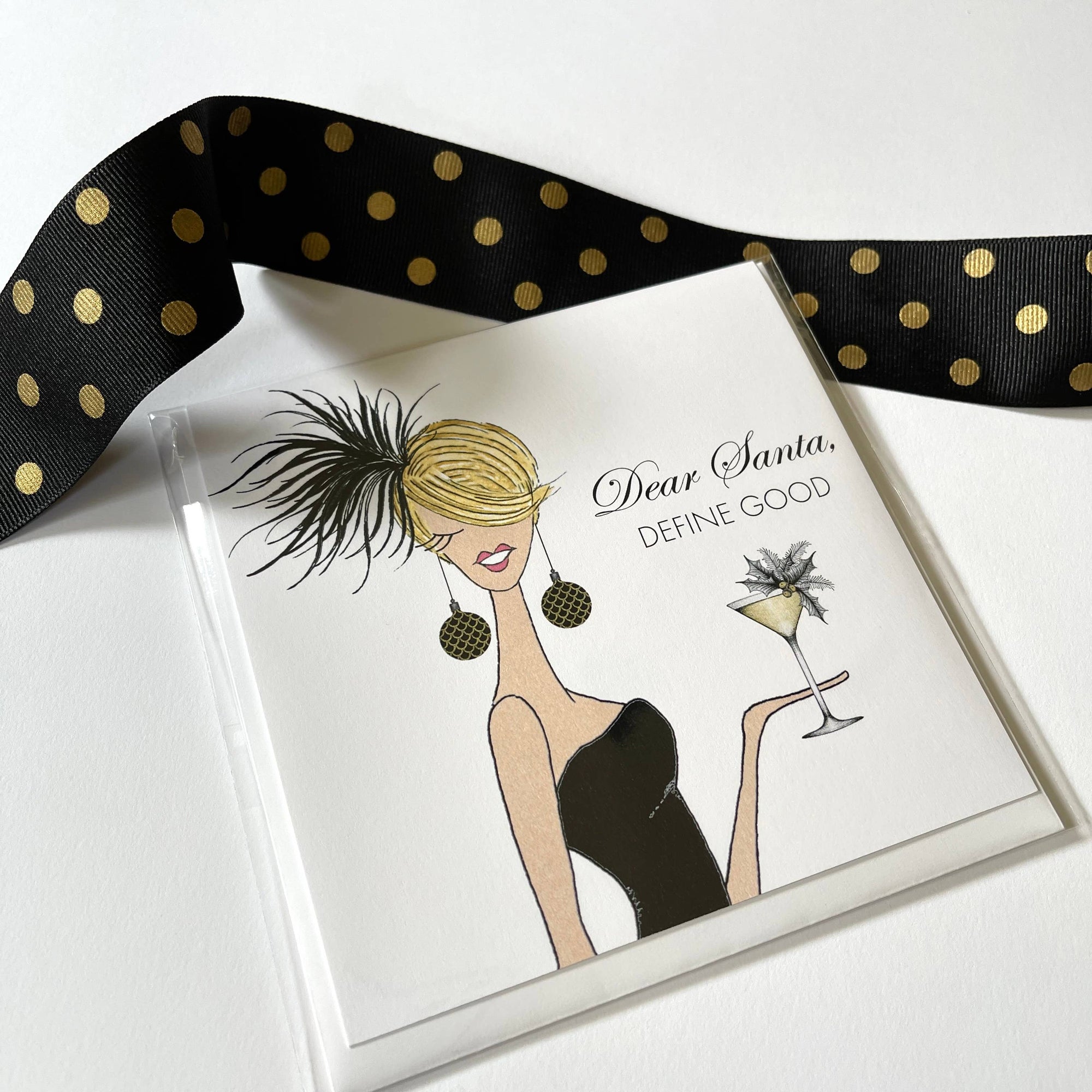 s.e. hagarman Christmas Martini Define Good Christmas Card