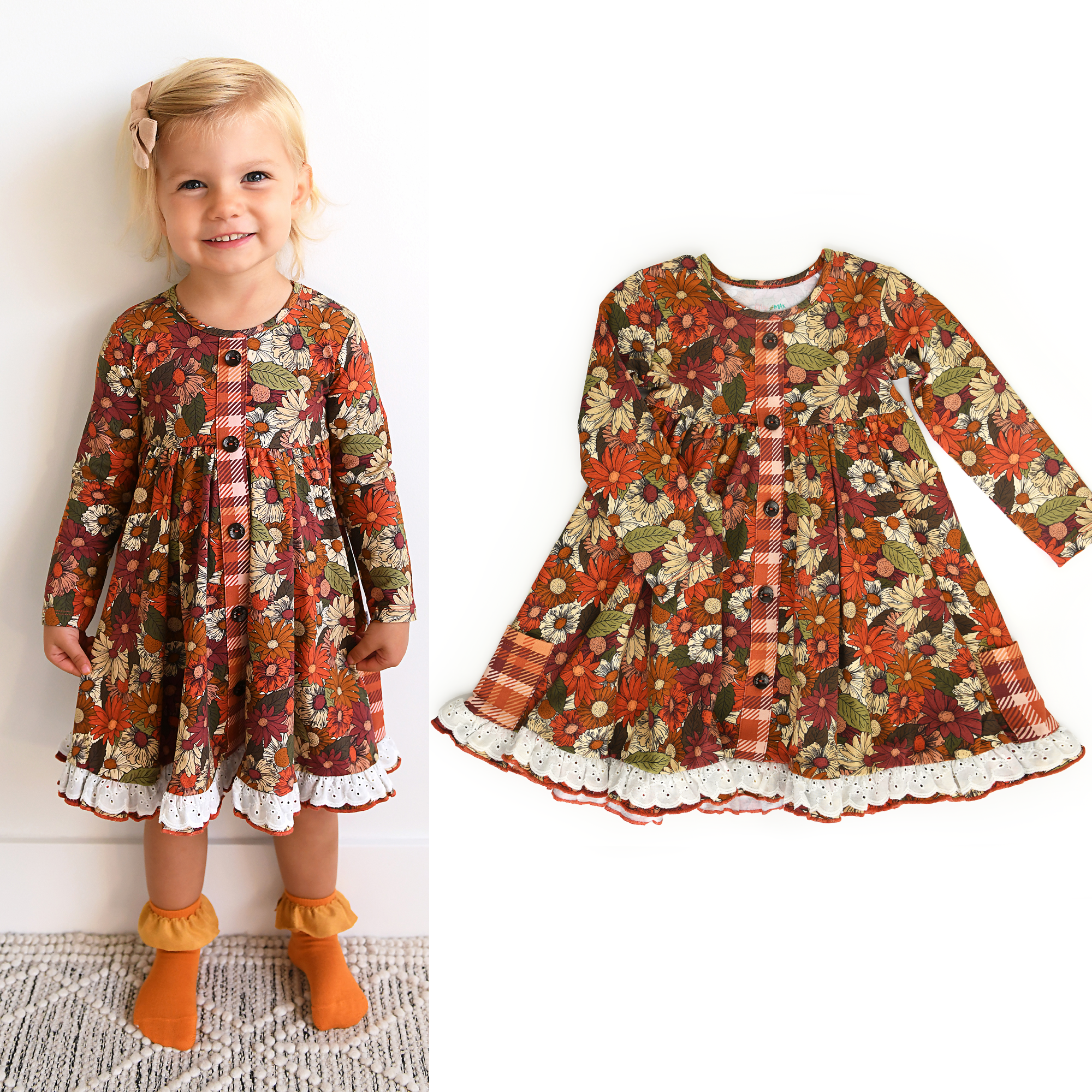 Baby Children Kids Clothing Apparel Button Dress Ruthie &amp; Westin Plaid