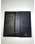 LOUIS VUITTON Epi Brazza Long Black Leather Wallet