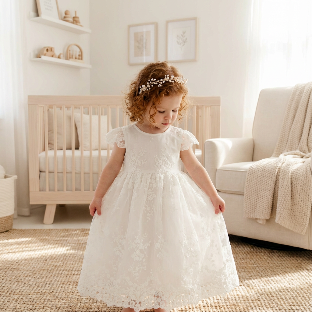 Nicolette's Couture The Phoebe Christening Gown