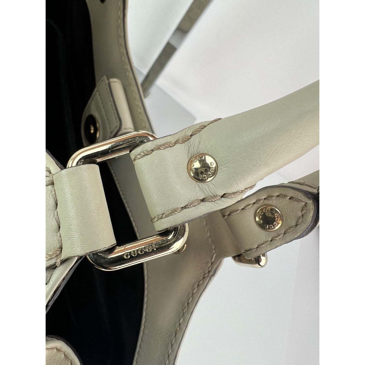 Gucci Sukey Medium Guccissima Leather Mystic White Tote