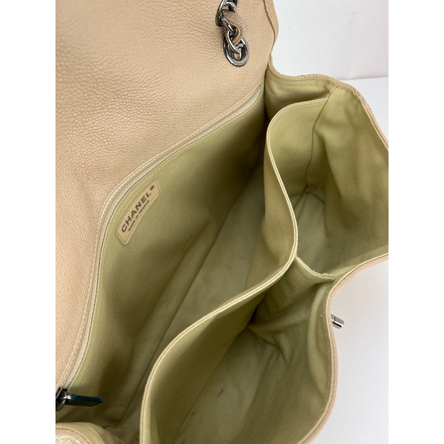 Chanel Grained leather Medium Natural Beauty Beige Flap Bag