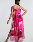 Marla Funky Geo Silk Maxi Dress