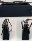 HERMÈS Toile Vache Hunter Herbag Zip 31 PM Black Ebene Shoulder Bag