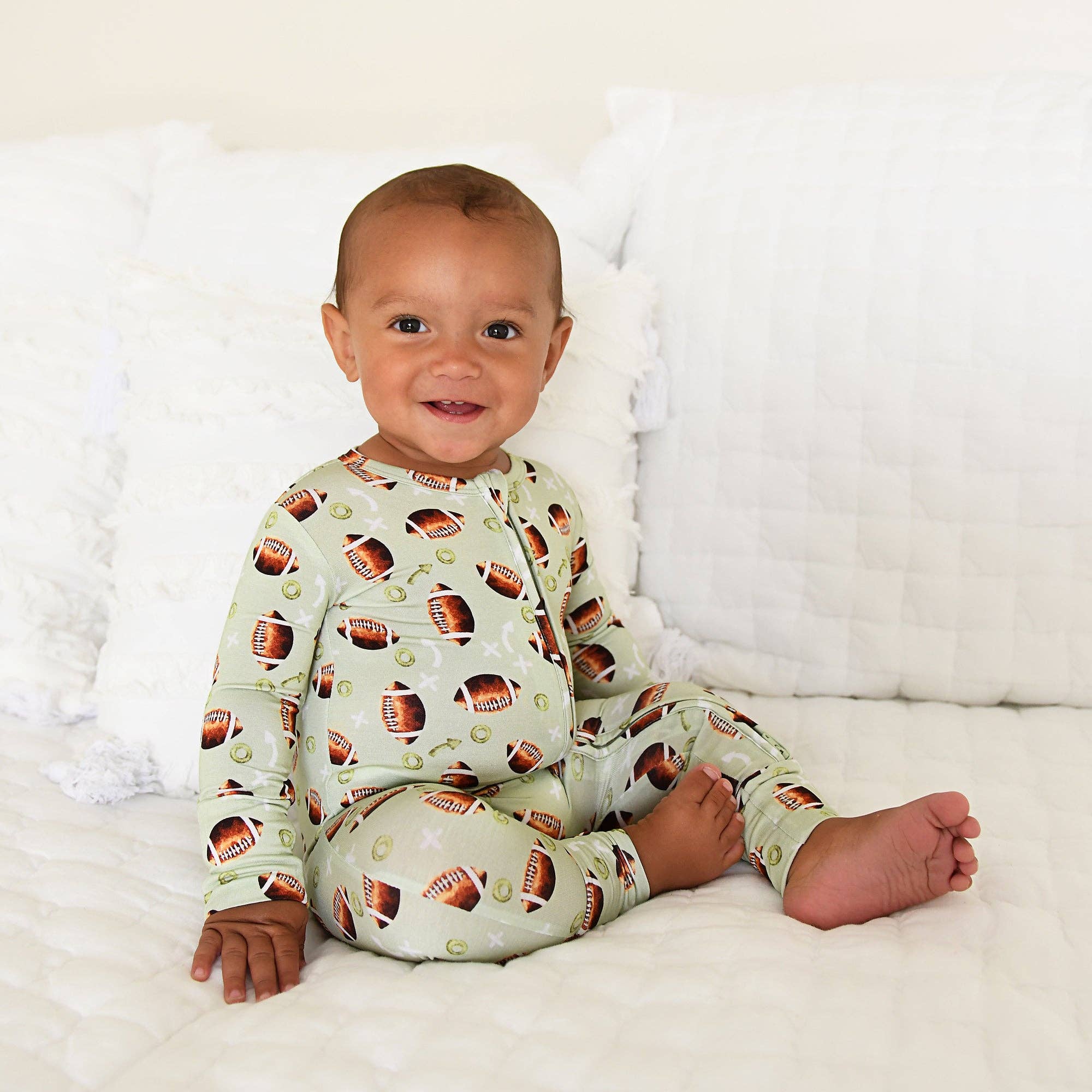 Bamboo Baby Pajama Sleepies Little Baby Zip Madden Football
