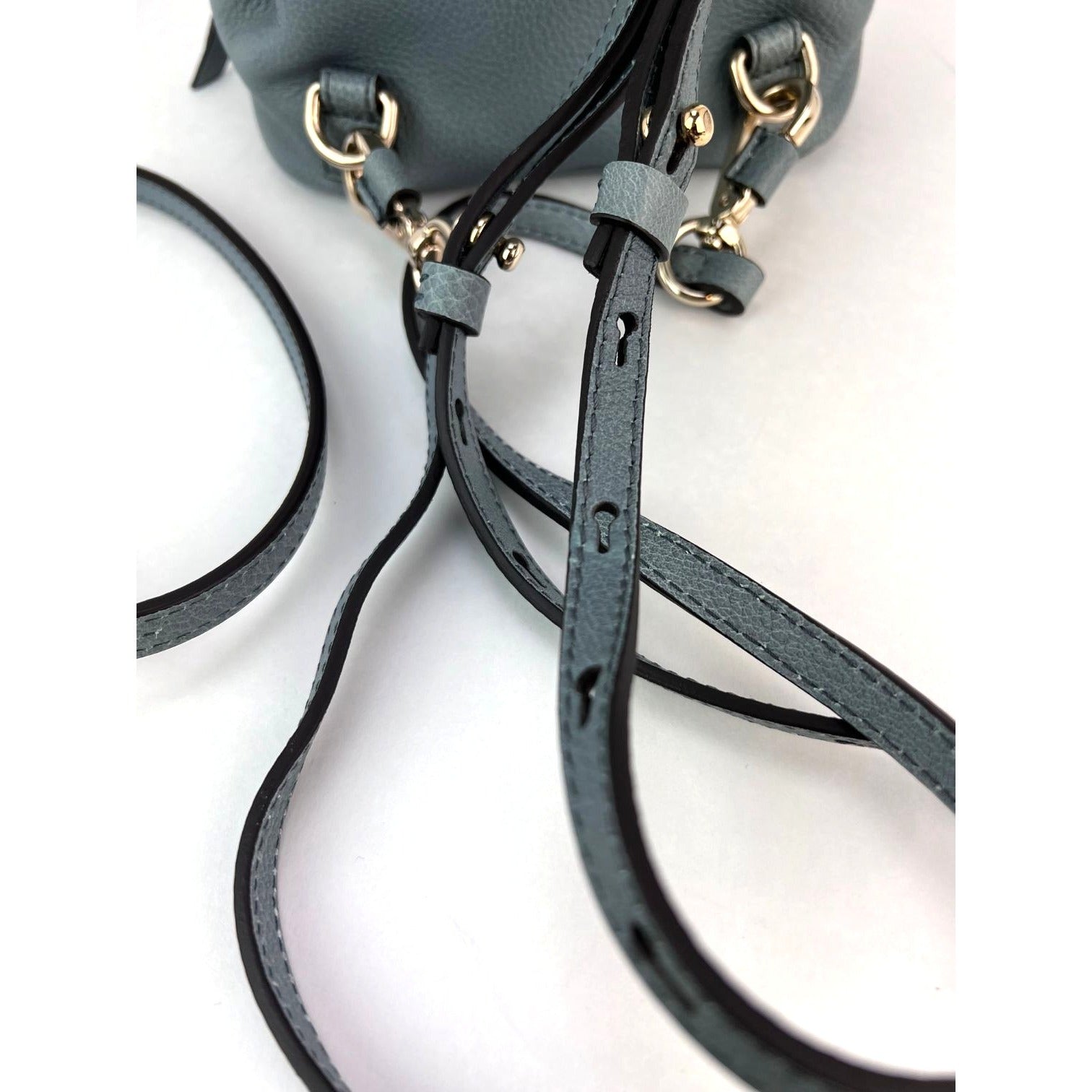 Chloe Blue Faye Mini Suede and Leather Backpack Bag