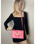 Loewe Medium Barcelona Pink Leather Shoulder Bag