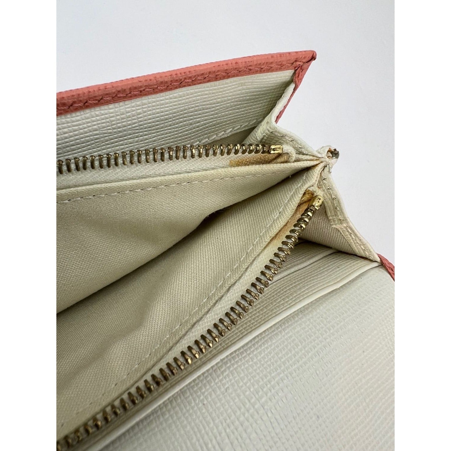 Fendi Continental Pink Leather Wallet Clutch