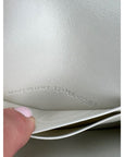 Christian Dior Caro Cannage White Leather Belt Bag Clutch