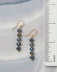 Blue Faceted Crystal Earrings
