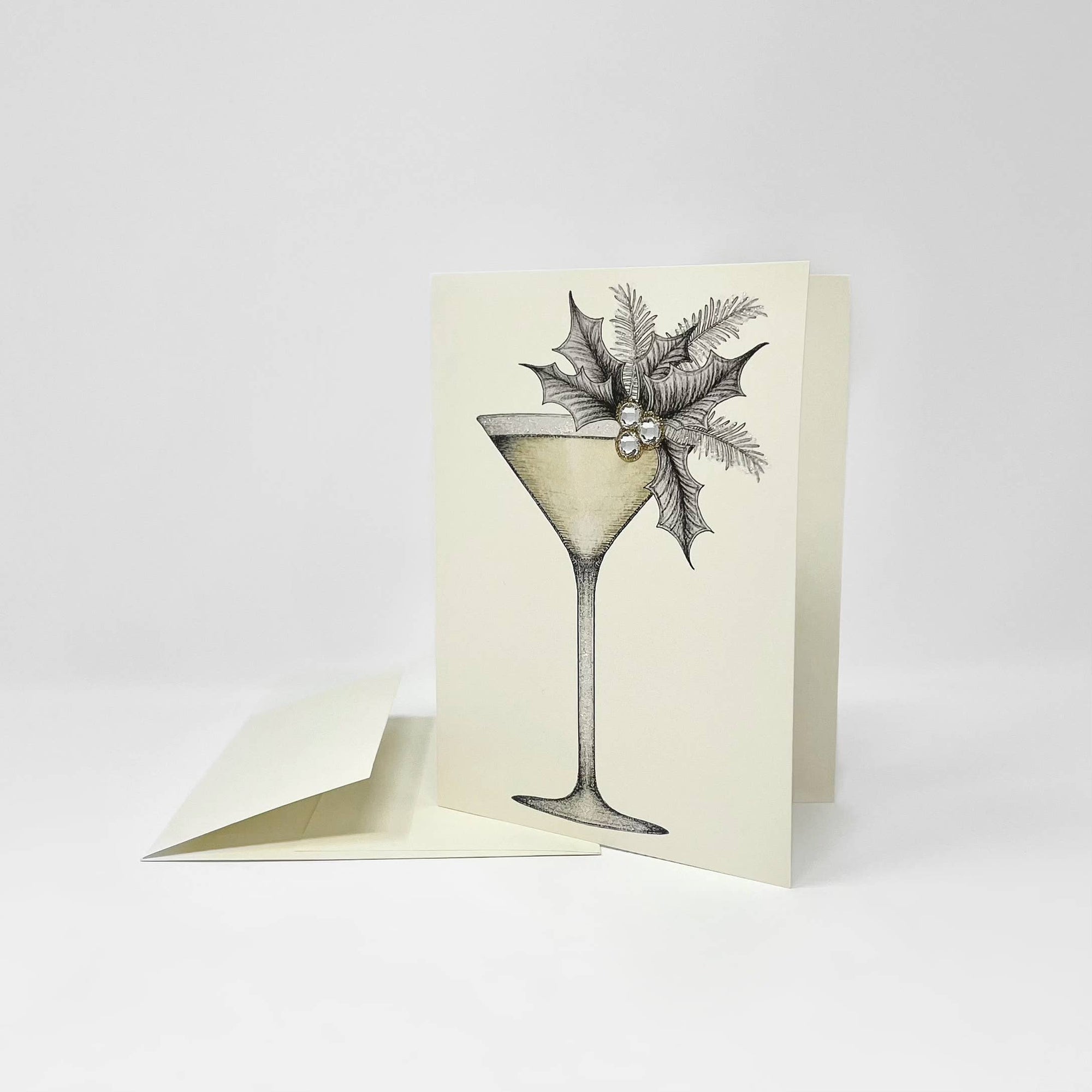 s.e. hagarman Christmas Martini Stationery Set