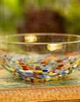 NOVICA Confetti Festival Blown Glass Serving Bowl