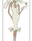 s.e. hagarman Polka Dot Martini Gal Greeting Card